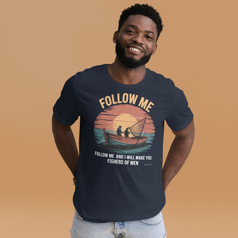 Follow Me Christian Bible Verse T-Shirt
